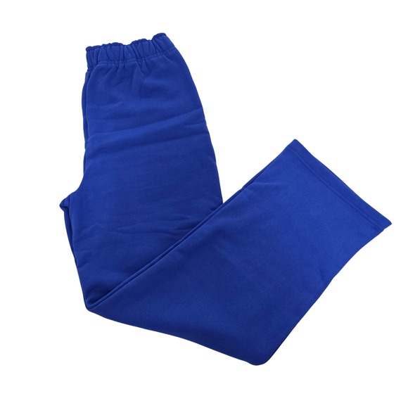 LucidBlanks Royal Blue Wide Leg‎ Sweatpants M 100% Cotton Flared Joggers - Picture 2 of 8